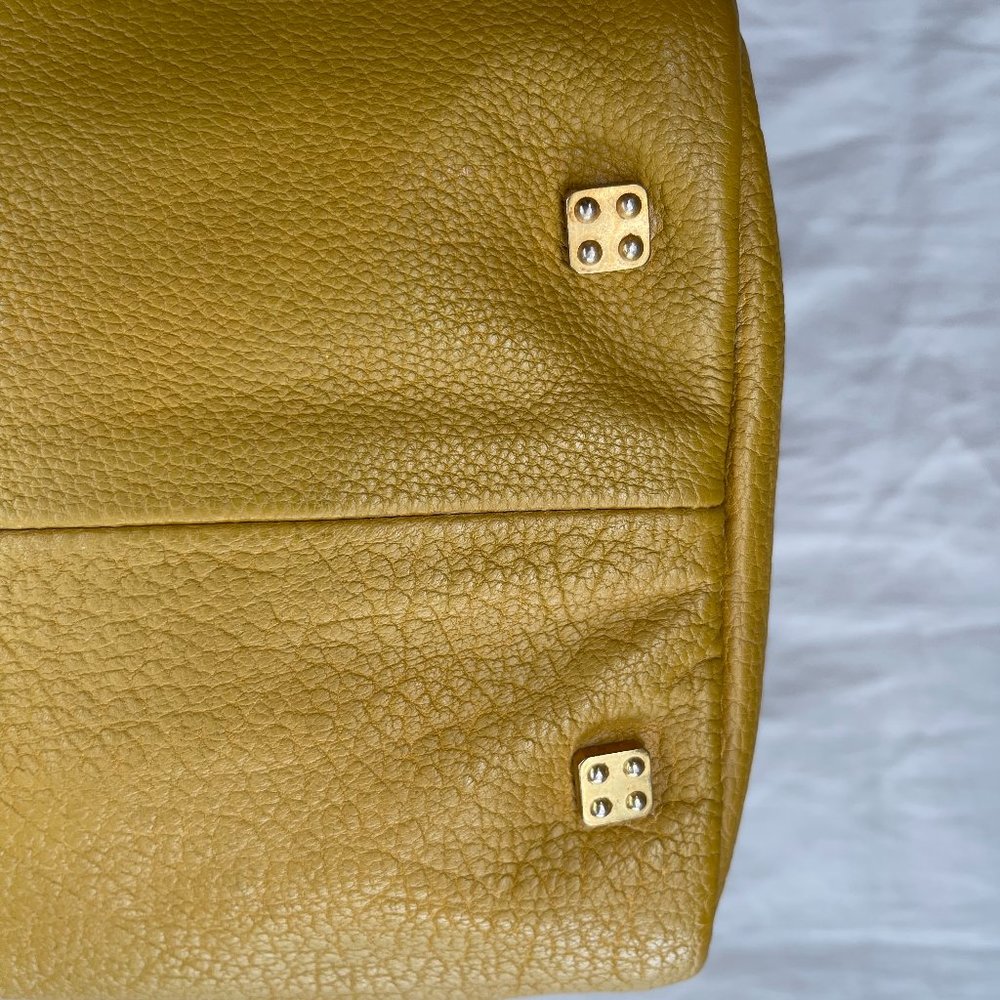 Loewe Mustard Yellow Leather Bowling Bag Gem